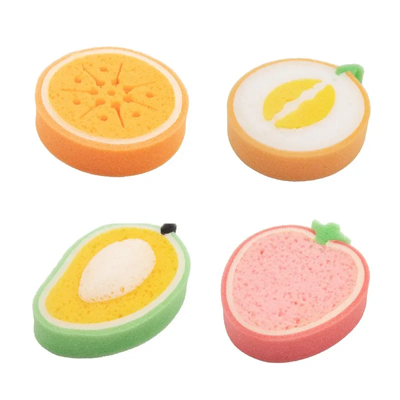 1PCS Cute Fruit Shape Thickened Sponge Dishwashing Wipe Washcloth Kitchen Household Pot Brush Dish Sponge