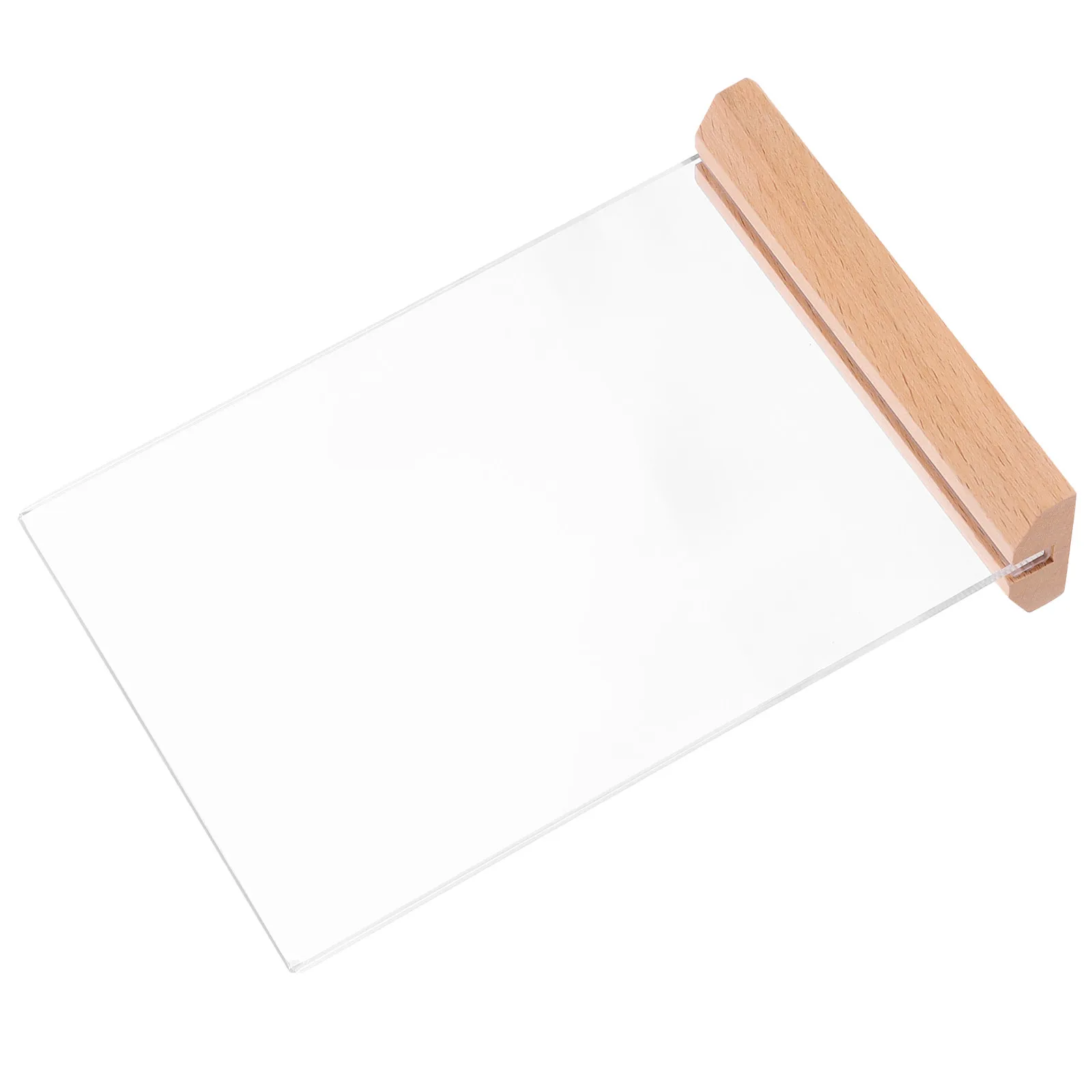 Wood Acrylic Price Display Holder Lightweight Stable Vertical Sign Stand for Food Sign Holder Supermarket Supply Multi-Function