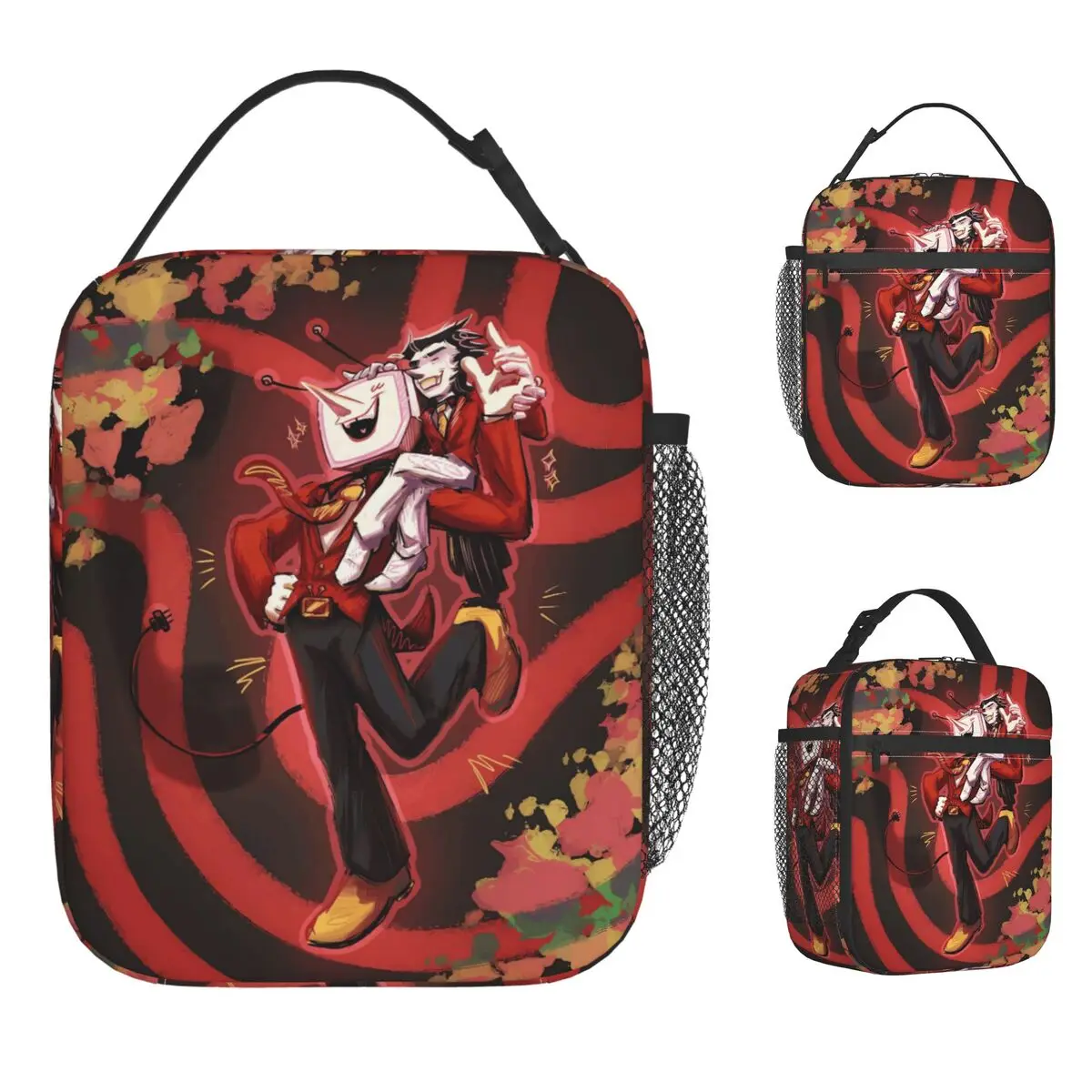 Deltarune 3 Tenna It Is TV Time Сумка для обеда Пикник на открытом воздухе Ланч-бокс для унисекс Термальная сумка-тоут Оксфорд Портативная сумка-холодильник