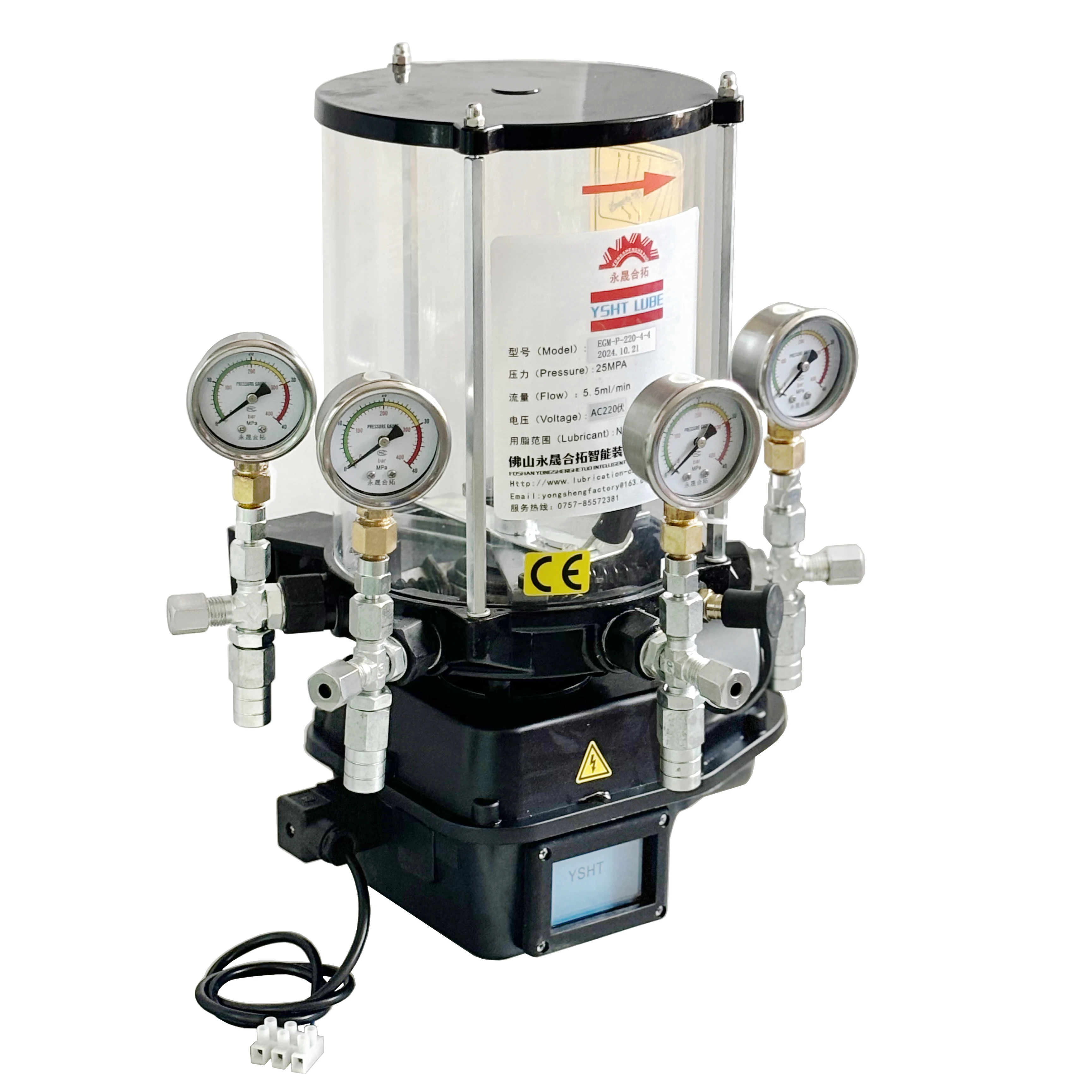 24V 220V PLC External Connect Electric Piston Pump Grease Lubricator EGM For SANY Heavy Machinery Truck Centralized Lubrication