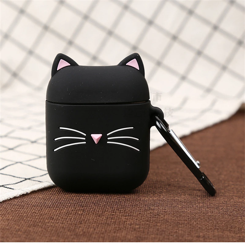 Disney Cute Pet Black Cat Earphone Case For Apple Airpods 1 2 3 Cover Pro Silicone Wireless Bluetooth Charging Box Headset Shell