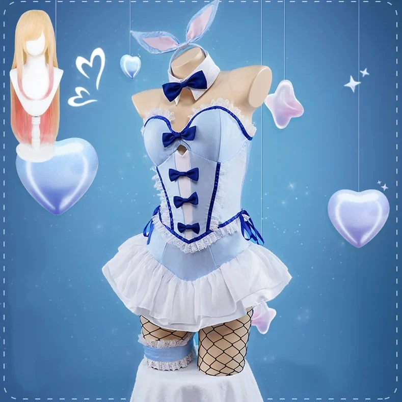 Nuevo Disfraz de Anime Kitagawa Marin Blue Bunny Girl, My Dress-Up Darling, Disfraz de Cosplay de Marin Kitagawa, Traje de Cosplay para Juego de Roles