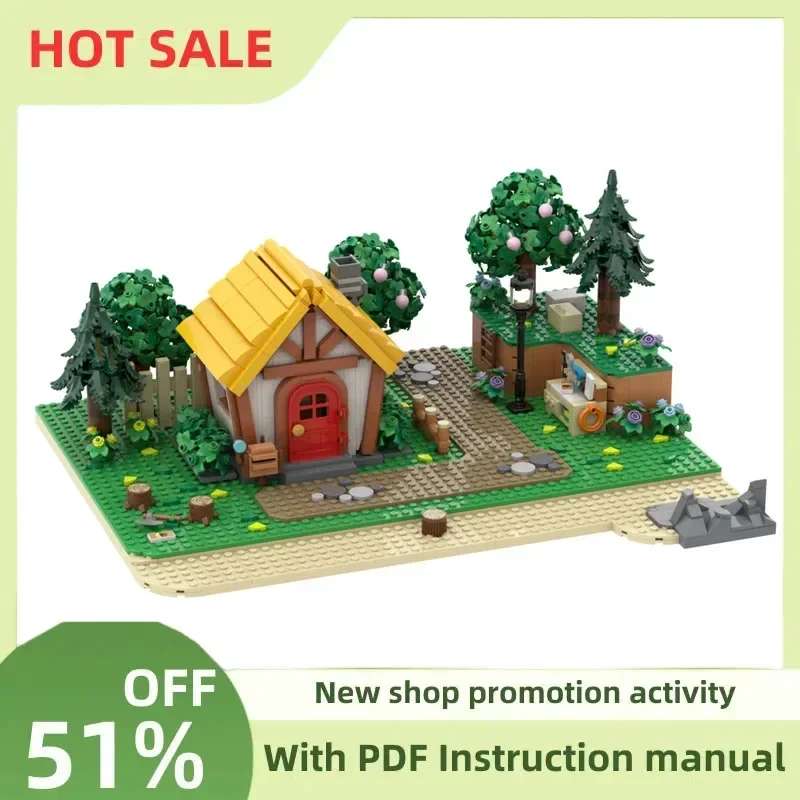 New Famous Animal Crossin Game Series Villager House Street View Model Custom Puzzle Diy Creative Ideas Kid Toys Birthday Gift