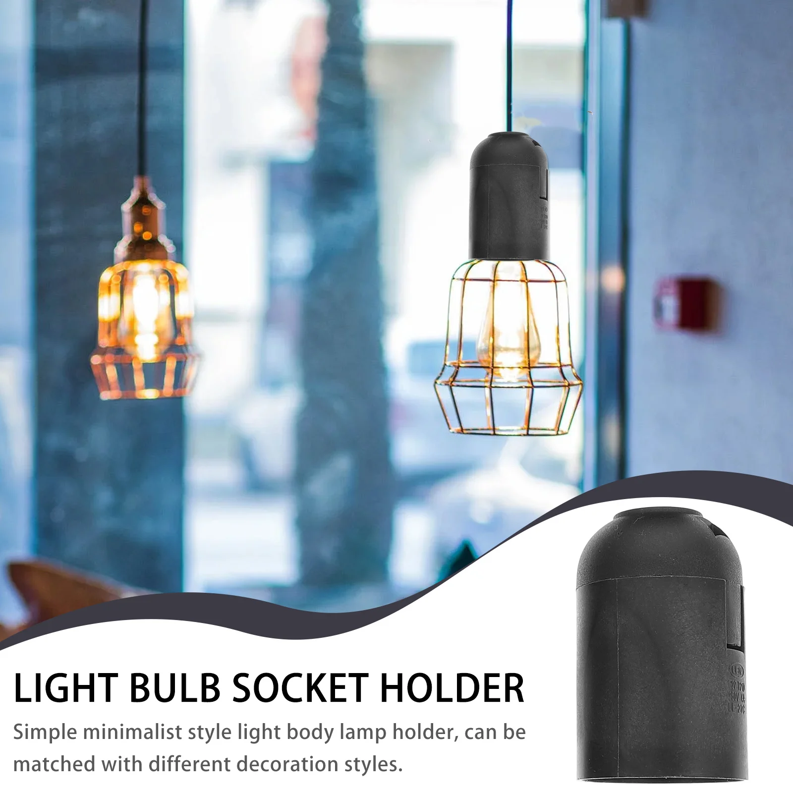 

20Pcs E27 Lamp Bulb Socket Holder LED Light Base Durable Plastic Minimalist Design for Corridors Bars Living Rooms