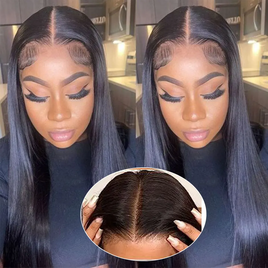 yawawe hair Straight HD lace front wigs human hair Glueless Preplucked Wear And Go Wigs glueless wigs Human Hair Ready To Wear