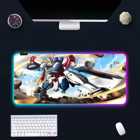 G-Gundams RGB Pc Gamer Keyboard Mouse Pad Mousepad LED Glowing Mouse Mats Rubber Gaming Computer Mausepad