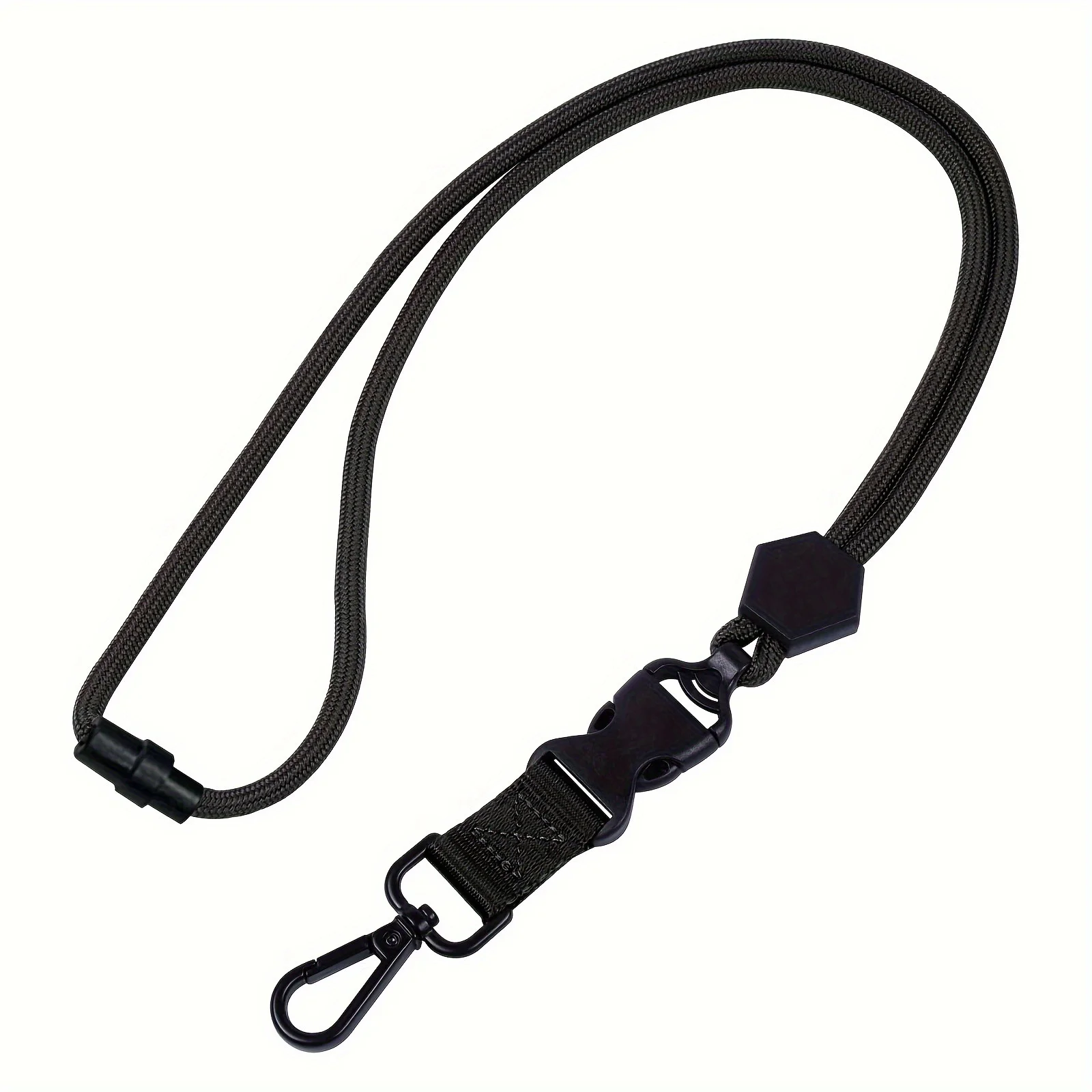 1 pièce Cordon de cou détachable pour enseignant, pour clés, porte-clés et badges d'identification, cordon rond réglable et robuste, sangle de sécurité, cadeau pour hommes et femmes