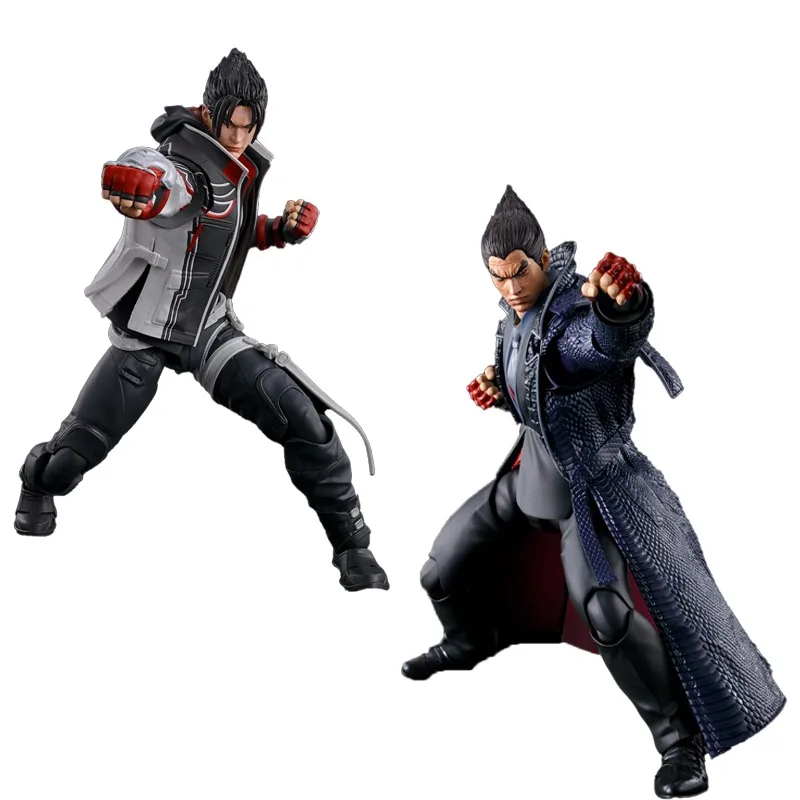 Stock Original BANDAI SPIRITS S H Figuarts Jin Kazama Kazuya Mishima 15CM Authentic Collection Model Game Character Action Toy