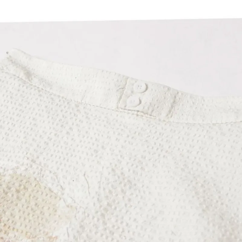 Temperamen Vintage Luxury Summer Women's Printing Elastic Waist Button Fashion Casual All-match Slim Mid-length A-LINE Skirts