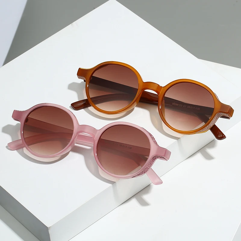 رائعة النظارات الشمسية المستديرة النساء الرجال الاتجاه الفاخرة العلامة التجارية نظارات شمسية الخروج السفر ظلال سيدة رجل UV400 نظارات واقية