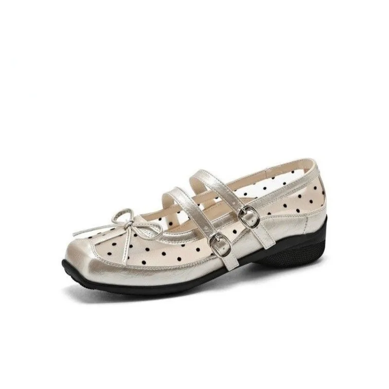 

Simple Shallow Polka Dot Single Shoes French Soft Sole Mary Jane Shoes Women's 2026 Summer New Casual Shoes