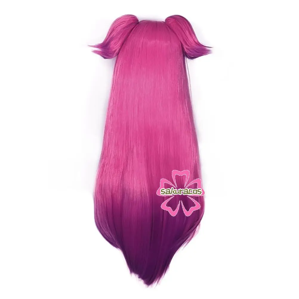 Heartsteel Alune Cosplay Game LOL Gradient Long Two Braids Heat Resistant Synthetic Hair Halloween Role Play Costume Accessory