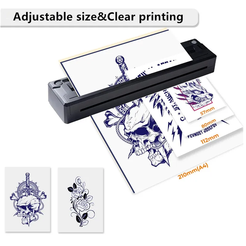 

Portable Mini A4 Tattoo Printer Multi functional Document Thermal Printer Wireless Bluetooth Tattoo Machine A4 Paper Printer