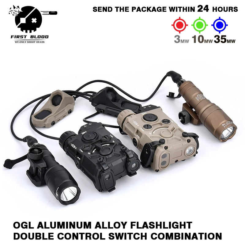 Tactical OGL Eotech PEQ Surefire M300 M600 Strong light flashlight Scout Light With AXON double control switch