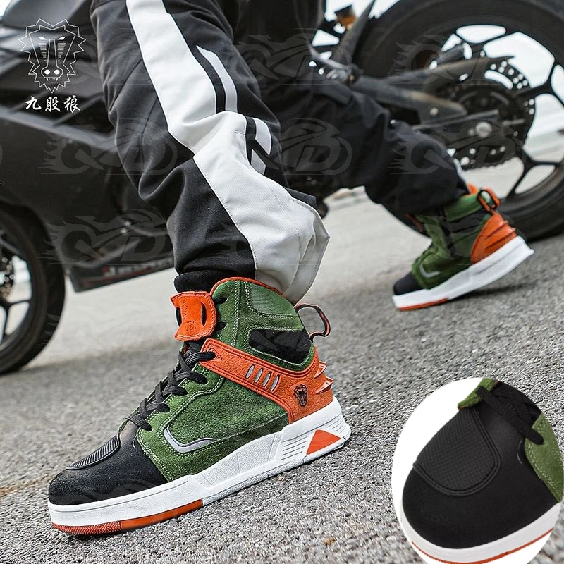 

Motorcycle protective boots men four seasons fashionable high top breathable off-road rally riding shoes outdoor cycling boots