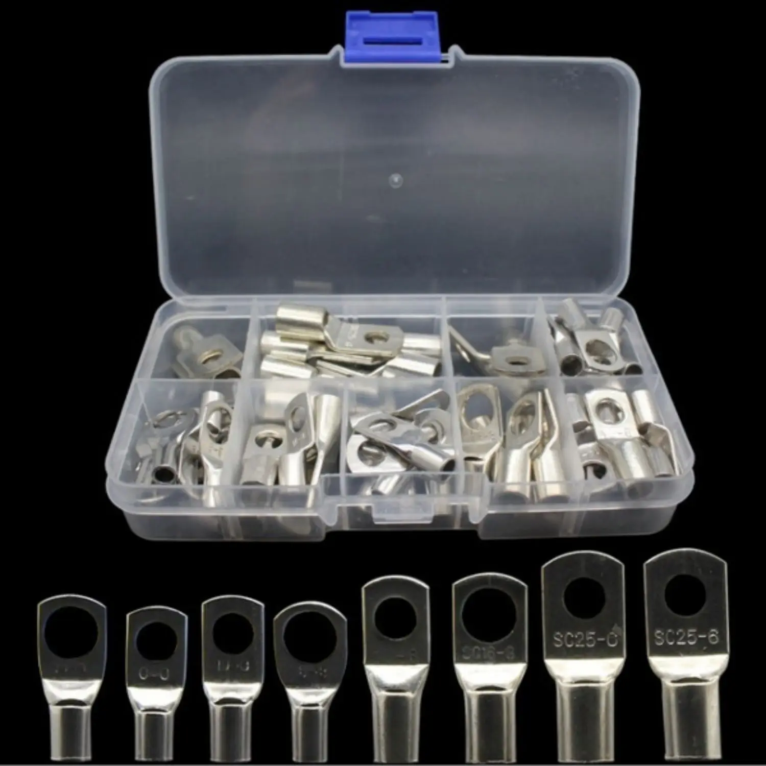 Peek Mouth Wiring Terminal Copper Wiring Nose SC Buckle Set - 60/70/90/100/240PCS Durable Electrical Connector Set for Wiring Pr
