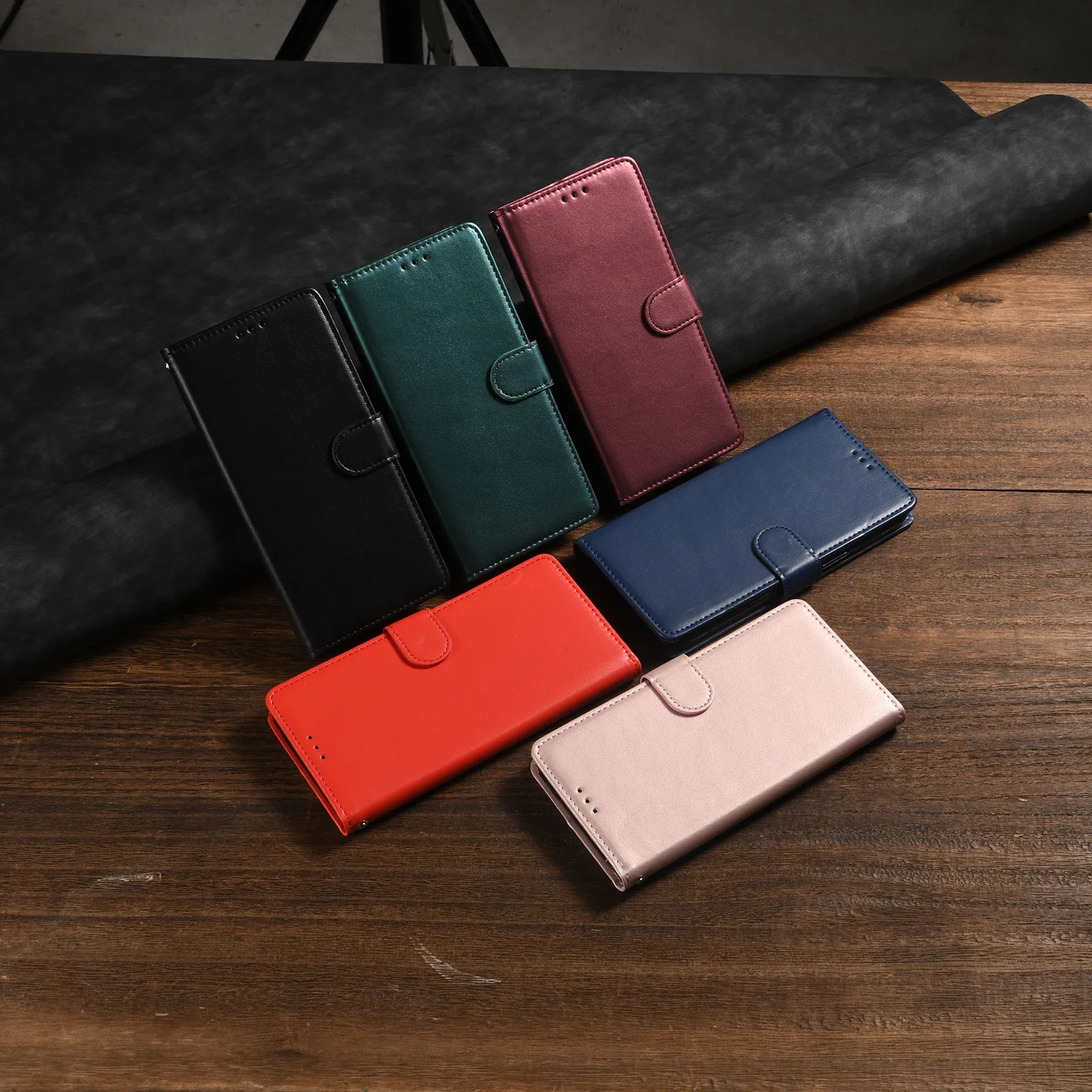 Leather Flip Wallet Case For A14 A15 A13 A12 A10 A53 A33 A34 A23 A24 A25 A52 A54 A40 A51 A71 A32 A22 Card Stand Protect Cover