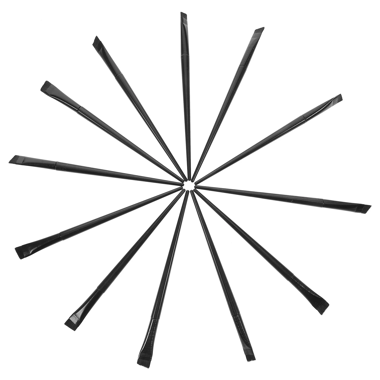 12 قطعة مجموعة فرشاة ماكياج العين بزاوية بطانة الحاجب الحاجب فرش أدوات ماكياج لتطبيق ظلال العيون وكحل المخفي