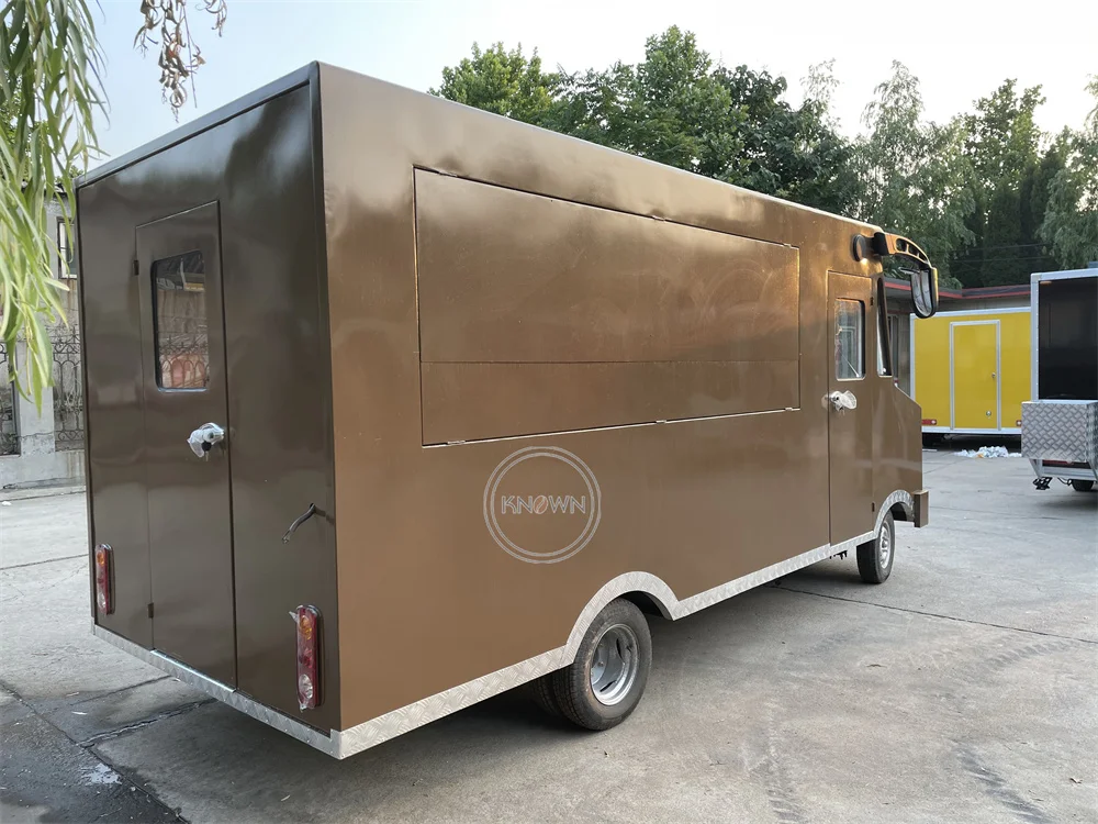 Custom Food Truck Electric Trailer Coffee Pizza Cart Concession Food Trailer Hot Dog Kiosk Fully Kitchen Equipments