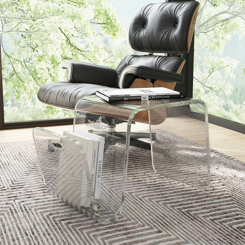 Minimalist Acrylic Side Table Living Room Coffee Table Side Table Transparent Home Sofa Bedroom Side Tables Magazine Rack