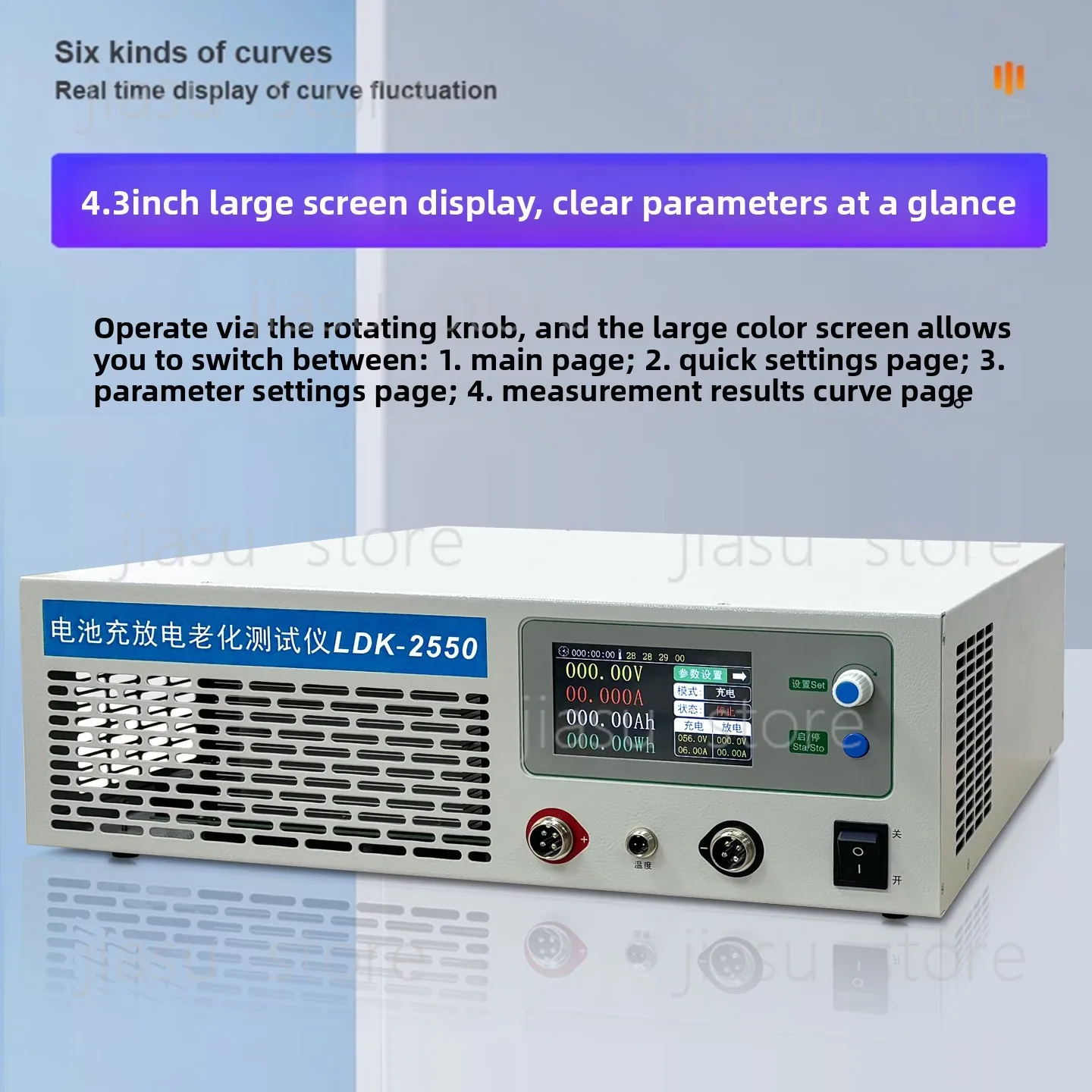 Charge-Discharge Integrated Tester 120V Lead-Acid LiFePO4 Lithium Battery Capacity Tester Battery Pack Detector