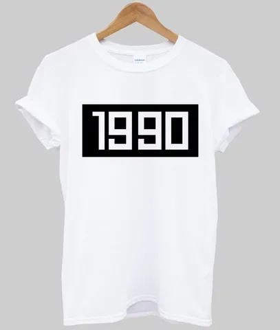 Casual Tshirts จัดส่งฟรี Drop Ship 1990 T เสื้อผู้หญิงเสื้อยืด Tops เสื้อผ้าแฟชั่นจัมเปอร์หญิง Tees