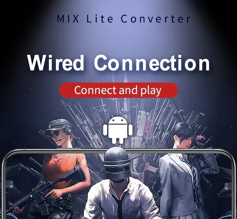 In stock Mix Lite PUBG Mobile Phone Gamepad Converter Controller Adapter for Keyboard Mouse Playing Game at Android Phones Call
