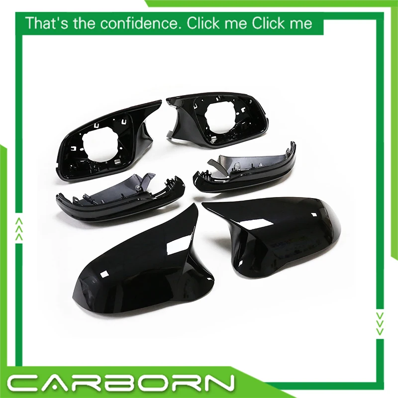 For BMW 1 2 3 4 X Series F20 F21 F22 F23 F30 F35 F34 F32 F33 F36 E84 I3 F87 M2 Side Mirror Cover No Camera Hole With Light Bar