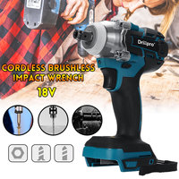 Drillpro Brushless Electric Impact Wrench 1/2 Inch Screwdriver Ratchet Cordless Wrench 520N.M Power Tools for Makita 18V Battery