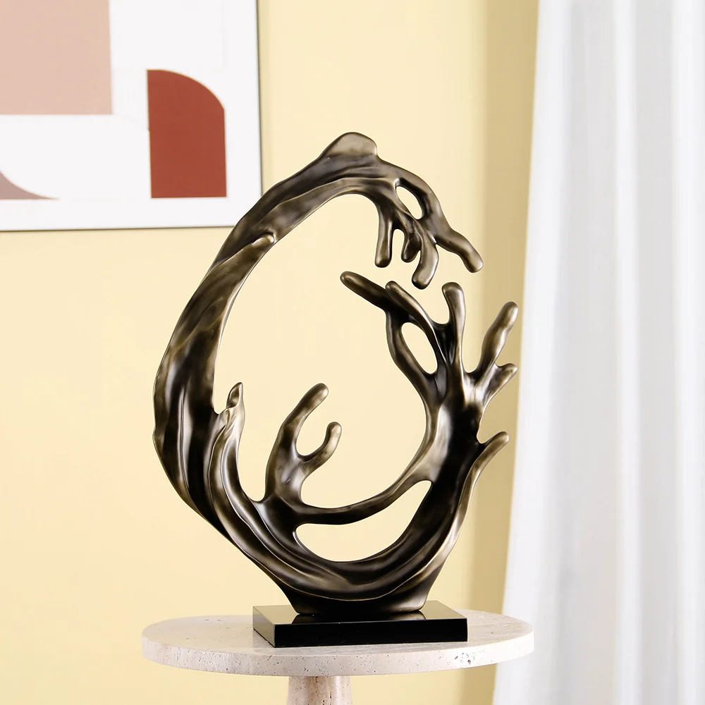Abstract Weathered Rock Resin Sculpture New Home Decor Showpiece For Hotel And Residential Space