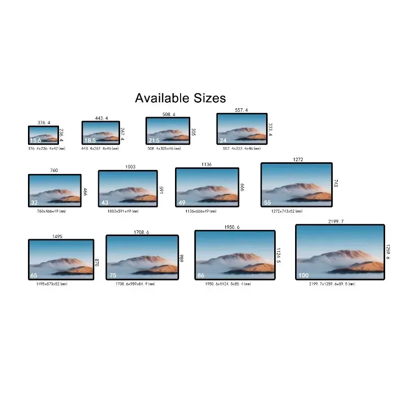 

All in One Touch Screen Advertising Display 21.5'' 23.6'' 24'' 32'' LCD Capacitive Wall Mount Digital Signage for Business