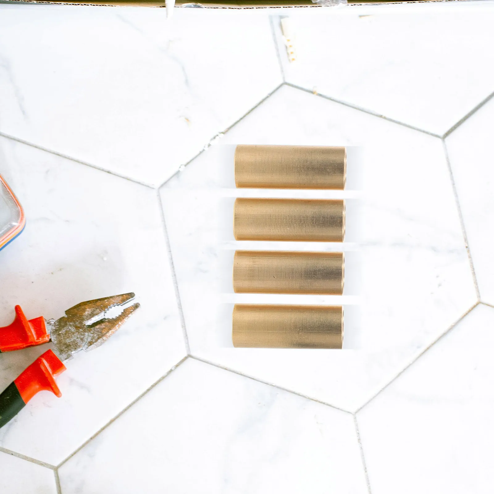 

4pcs Trailer Leaf Spring Bushing Kit Brass Double Eye Springs Replacement Shock Absorption Wear Resistant For