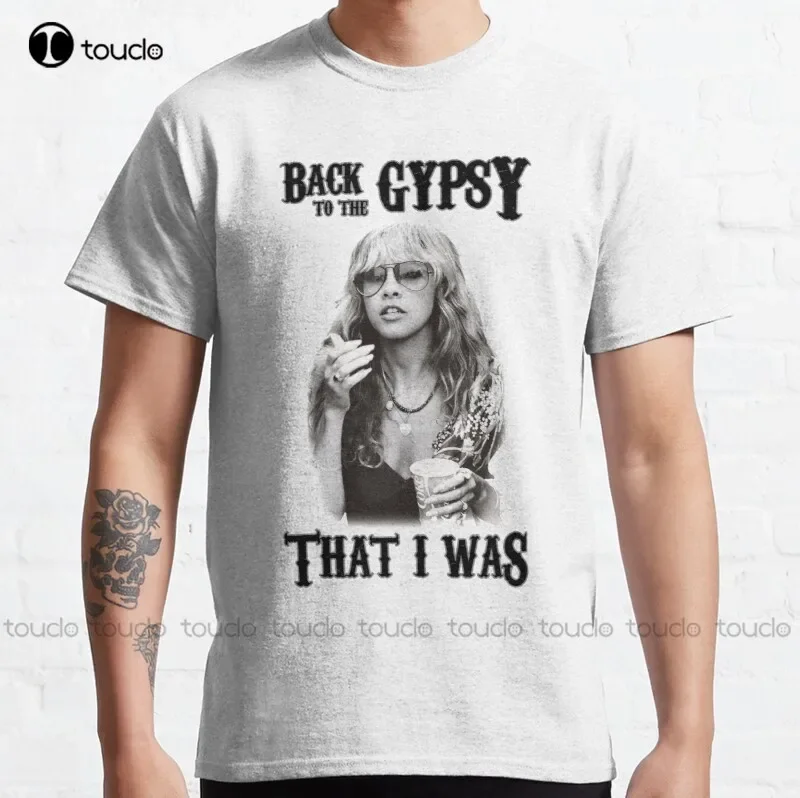New Stevie Nicks Gypsy  Classic T-Shirt Mens White Shirt Cotton Tee Shirts Xs-5Xl Fashion Funny Harajuku Streetwear Tshirt