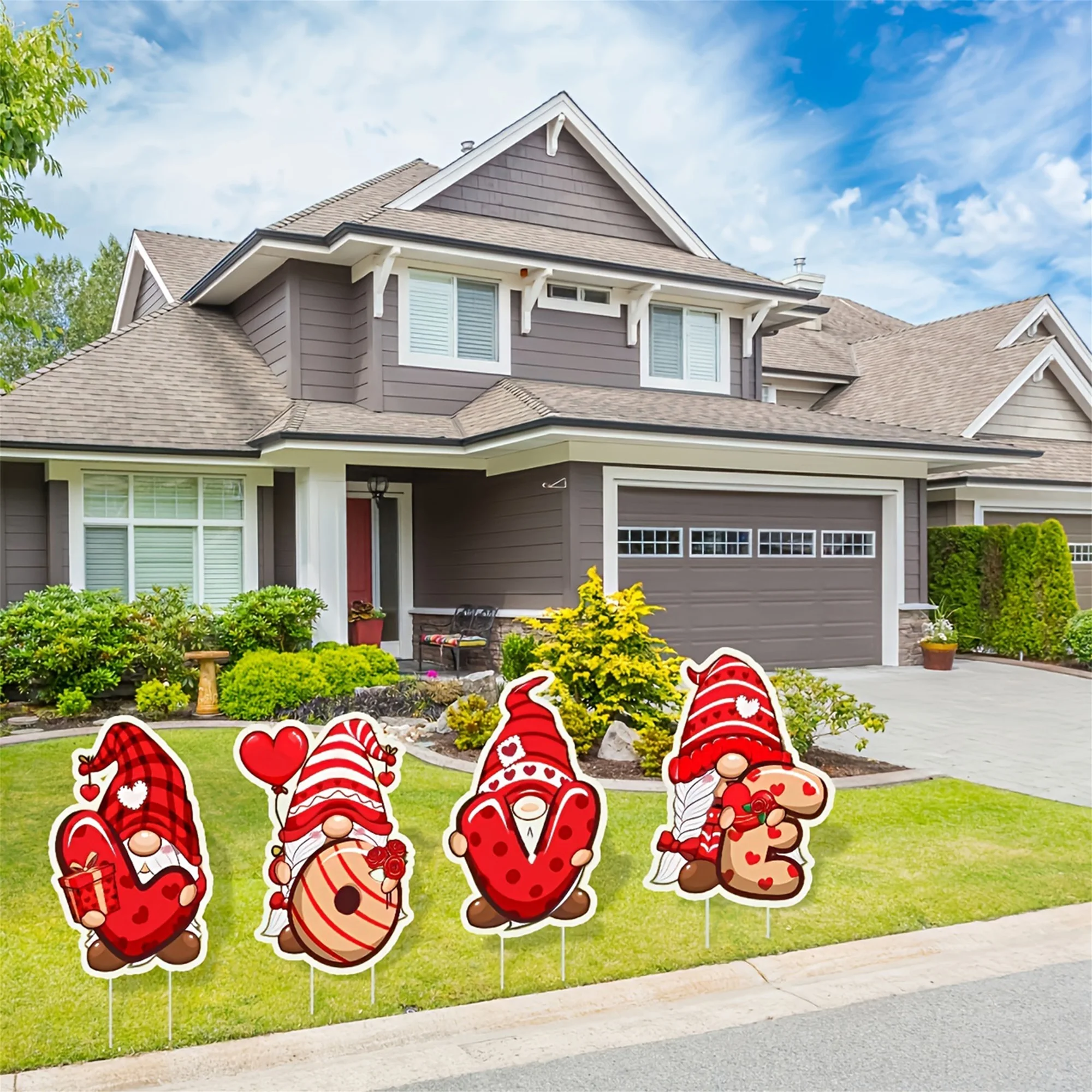 

Романтический уличный декор ко Дню святого Валентина, очаровательные садовые колья Купидона, таблички для двора в форме сердца и украшения в виде птиц любви для газона