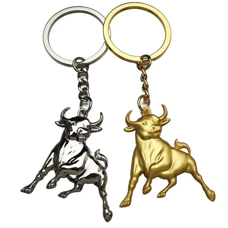 bull keychain for men key ring animal  keychain key holder high quality portachiavi chaveiro llaveros hombre bag charm