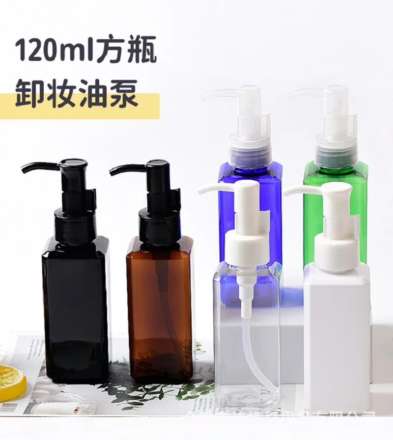 120ml square plastic  PET BOTTLE  toilet water lotion emulsion serum essential toner skin care cosmetic packing