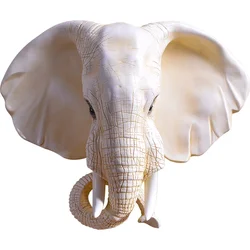 MGT-Three-Dimensional Elephant Head Animal Wall Hanging Decoration, Modern Creative Home, Background Ornaments, European