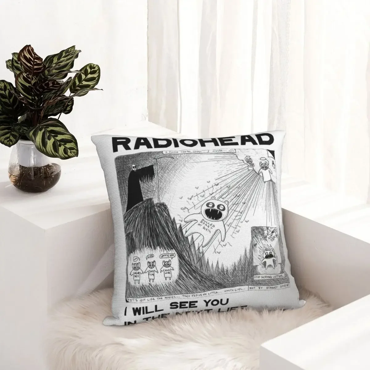 Radiohead Music Pillowcase Polyester Cushion Cover Decorations Rock Pillow Case Cover Home Wholesale 40*40cm