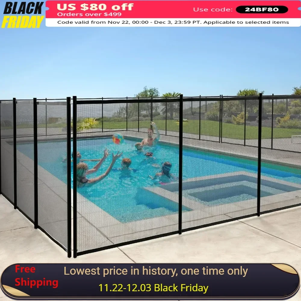 Pool Fence For Above Ground Pools,4 X 72Ft,for Outdoor Swimming Backyard Garden ,Mesh Pool Safety Fence