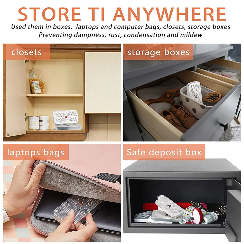 Silica Gel Dehumidifier Reusable Moisture Absorbing Car Closet Cabinet Bag Storage Box