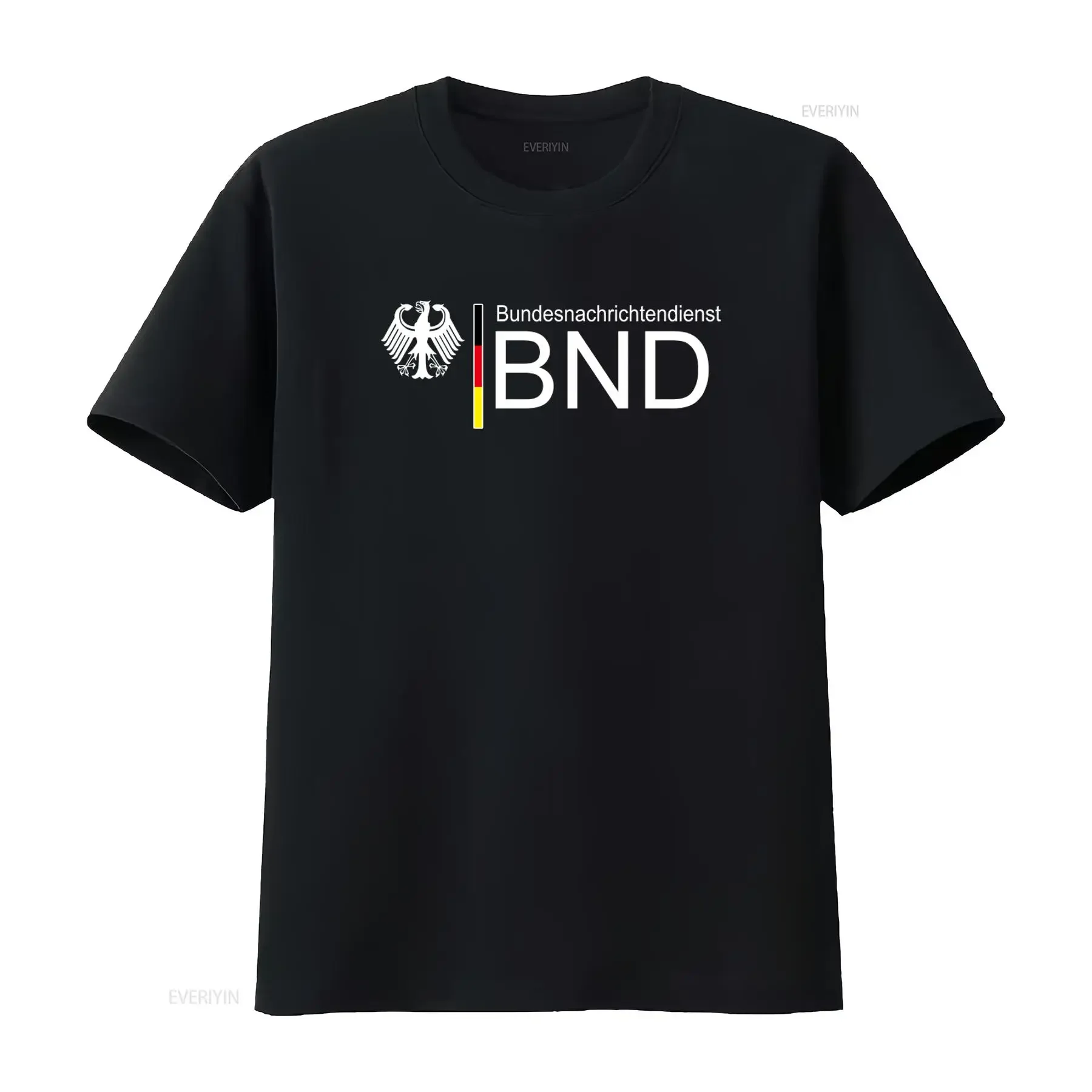 Bundesnachrichtendienst BND Germany Intelligence Agency T Shirt Print vintage Washed Casual Top For Everyday Wear graphic