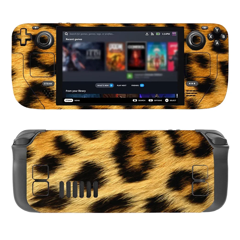 Наклейка на кожу из ПВХ с леопардовым принтом для STEAM Deck, матовая отделка, противопузырчатая, прочная защитная наклейка