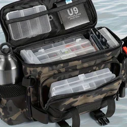 Multifunctional Fishing Lure Tackle Bag - Canvas Waist Pack Crossbody Shoulder Backpack, Universal Travel Sports Bag