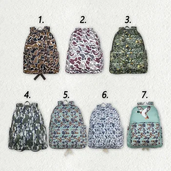 حقائب أطفال مموهة على شكل زهرة غربية حقيبة ظهر عصرية للأطفال في الهواء الطلق مع سحاب حقيبة مدرسية للأطفال الصغار Mochila