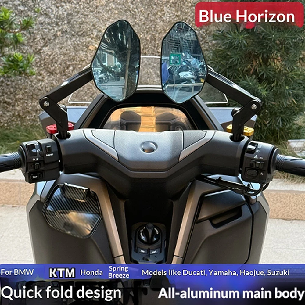 For NS150GX 368G NWT PCX160 NMAX155 Folding Mirrors Anti-Scratch Parking Design Espejos Moto Specchietti Moto