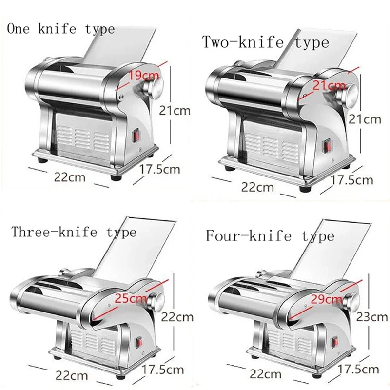 Electric Pasta Maker Machine with 6 Adjustable Thickness Settings 2-In-1 Noodles Maker for Spaghetti Fettuccini Lasagna