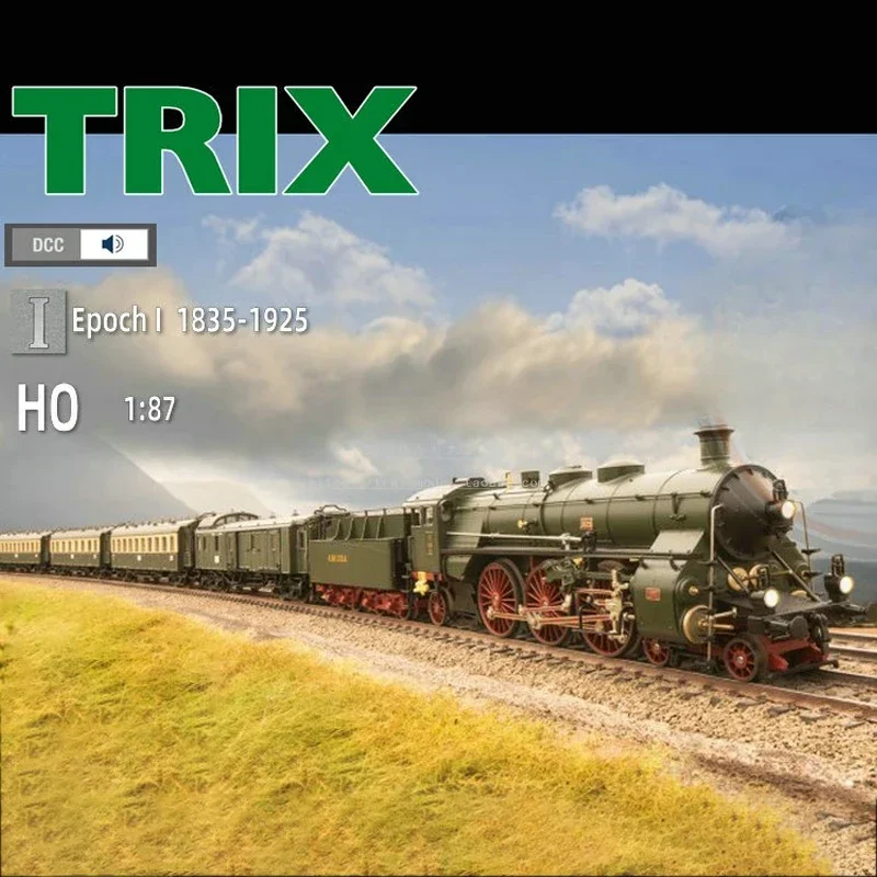 

New Train Model TRIX HO 1/87 21360 Bavarian Express S3/6 Steam Locomotive Digital Sound Effect Smoke Effect Rail Car Toys