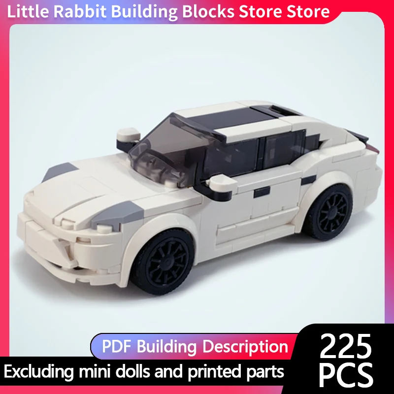 Speed Racing Car Model MOC Building Bricks Model 3 Medium Sedan Modular Technology Children Holiday Gifts Assemble Toys Suit