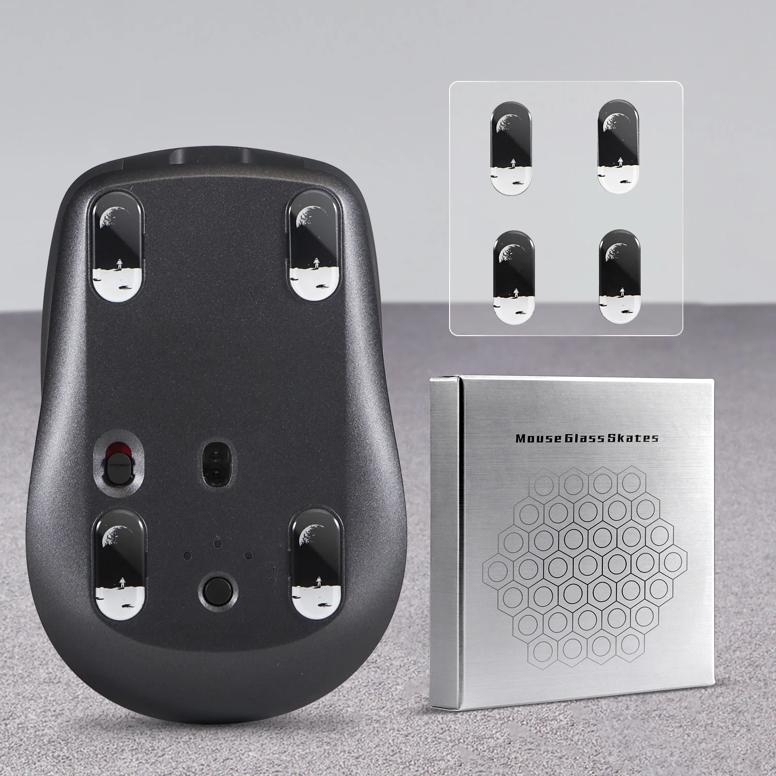 

Стеклянные коньки для мыши для Logitech MX Anywhere 3s, подушечки для ножек мыши, гладкие, прочные, тонкие, 2,5D, аксессуары для мыши с изогнутыми краями