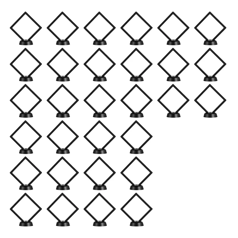 

Jewelry Storage Box In Transparent PE Film, 30Pcs 3D Floating Display Case For Ring Earring Necklace Bracelet